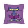 Cute Kitten Petes the cat   Square Pillow Cases  Cushion Cover Awesome Zipper Decor Throw Pillow Case Cover for Living Room