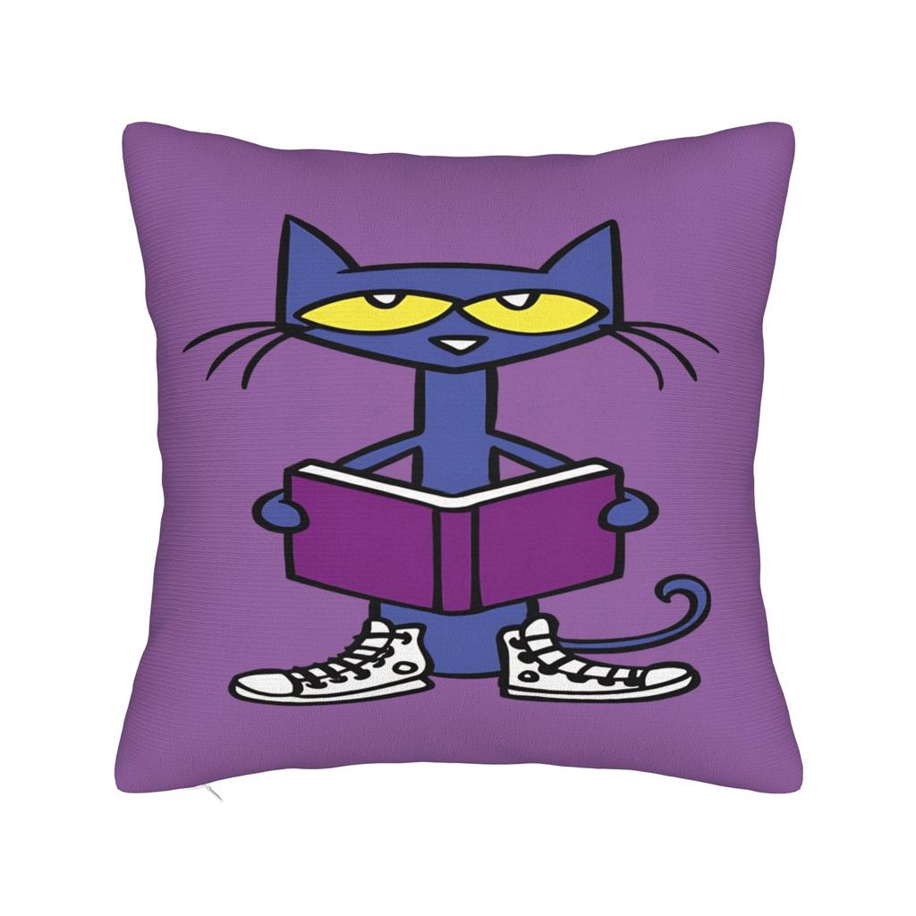 Cute Kitten Petes the cat Square Pillow Cases Cushion Cover Awesome Zipper Decor Throw Pillow Case Cover for Living Room