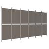 6 Piece Anthracite Room Divider 300 X 180 Cm Fabric