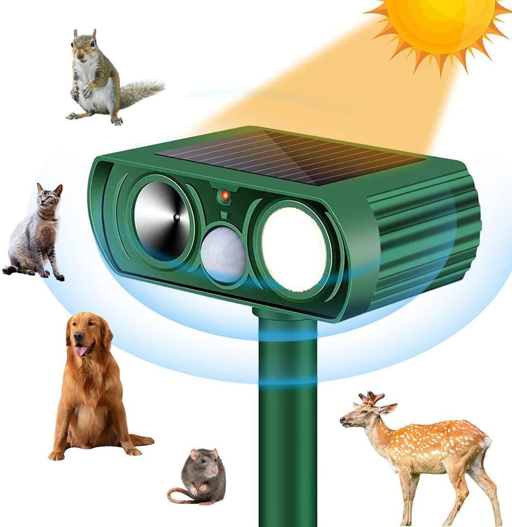 Solar Animal Repeller: Mouse, Snake, Dog, Cat, Bird Outdoor Infrared Strobe