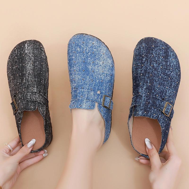 New Style Casual Front-opening Slip-on Women's Shoes with Thick Sole, One-piece Shoes