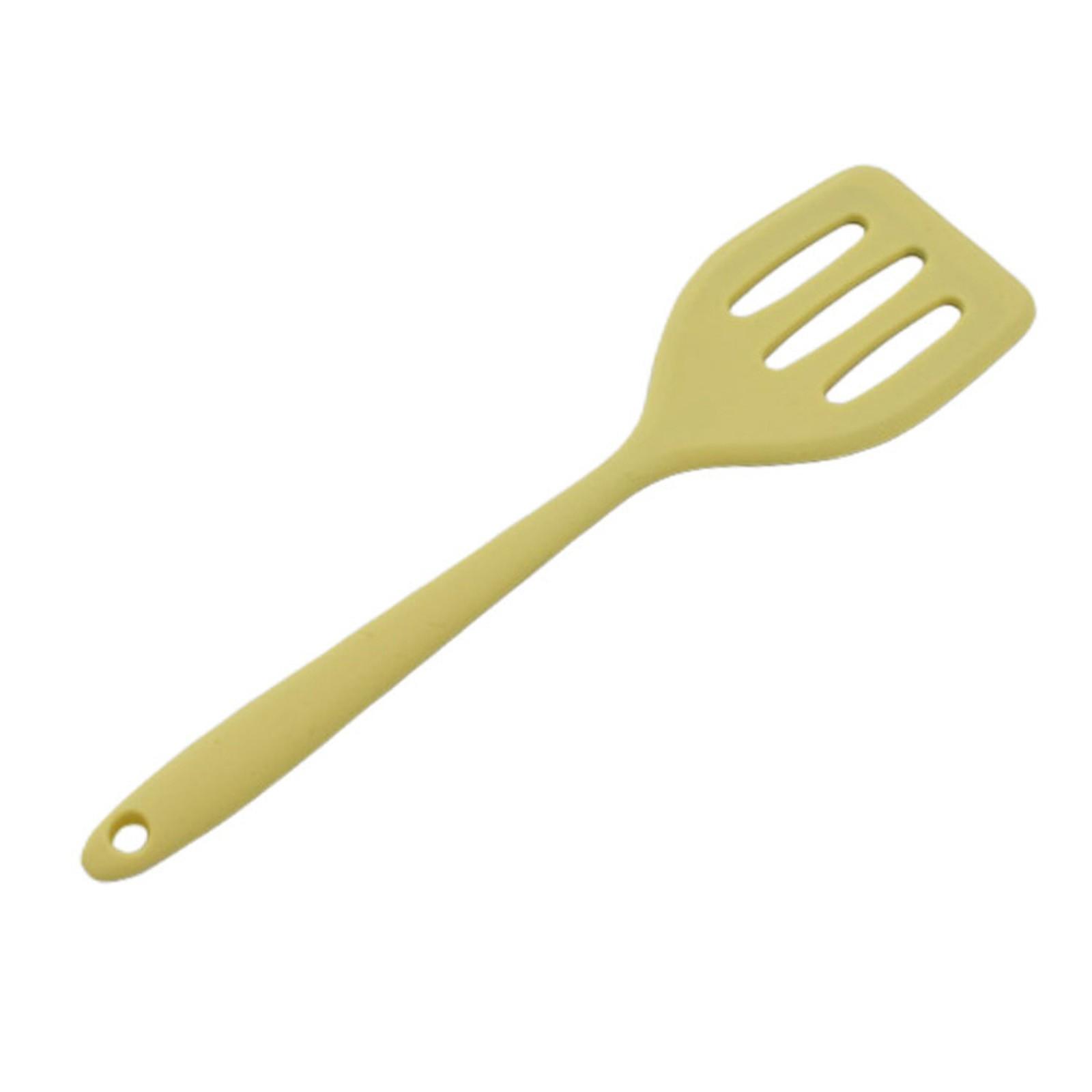 

Антипригарная высококачественная термостойкая силиконовая лопатка с прорезями, кухонная лопатка, лопаточка, посуда для приготовления рыбы, яиц, блинов One Size жёлтый