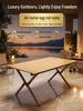 Portable Folding Aluminum Camping Table with Storage Bag and Chairs