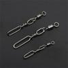 10Pcs Stainless Steel Fishing Swivels Snap Rolling Fishing Connector Pin   Fishing Lure Connect
