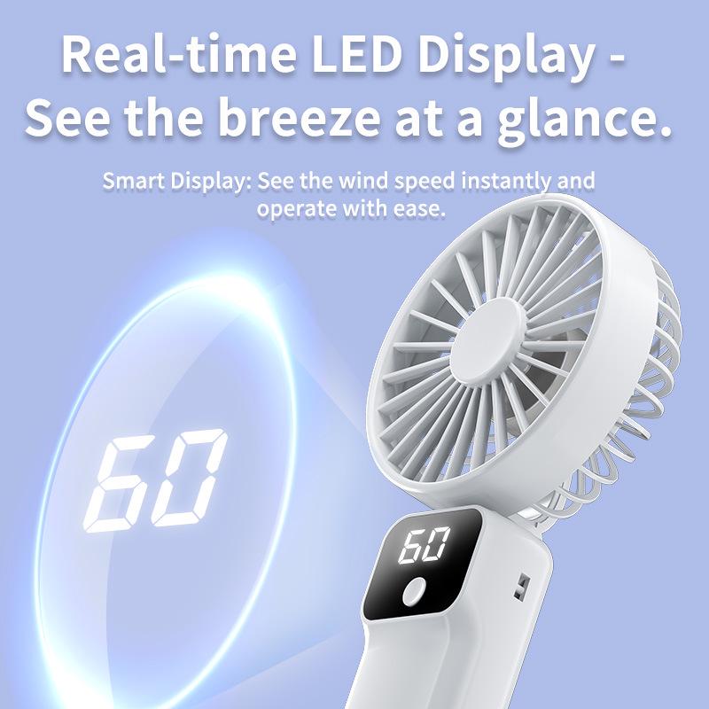 Portable Mini Foldable Desktop Fan: Rechargeable via TYPE-C, Comes with Lanyard, Customizable LOGO