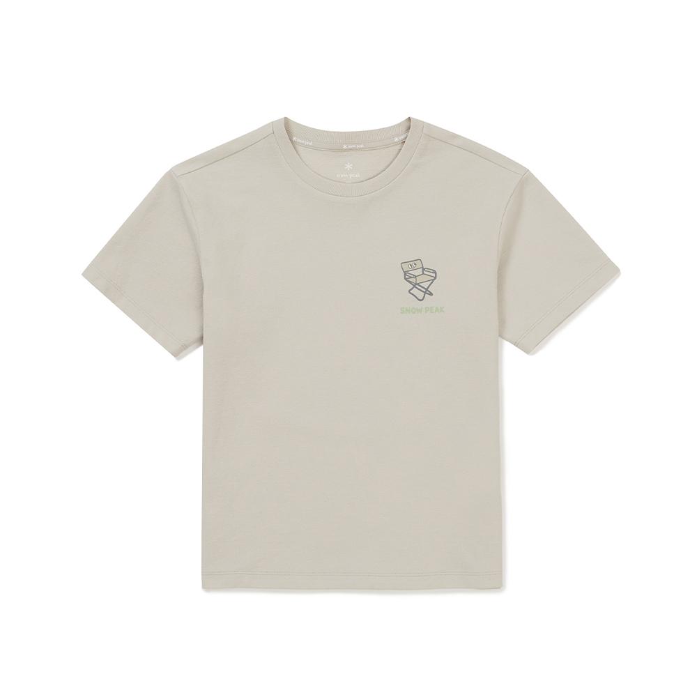 [Snowpeak] Kids Sorona Camping Short Sleeve T-Shirt Sand Beige (S25MKFTS93)