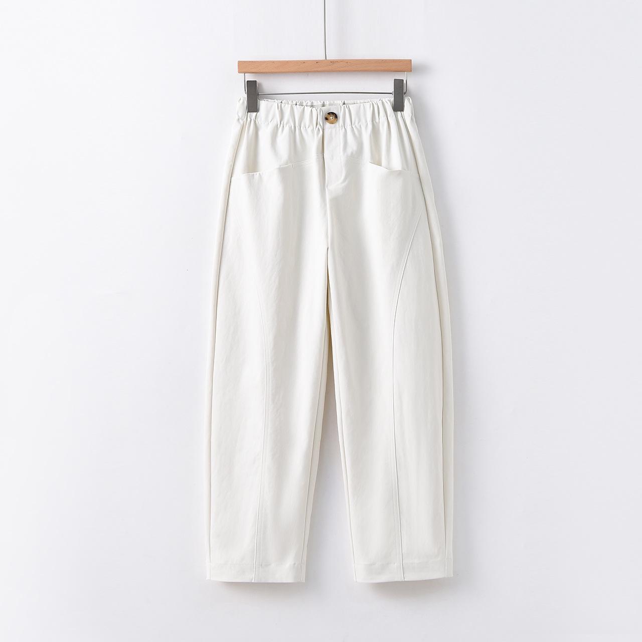

Chic Loose Casual Pants - 2026 Spring/Summer Eco-Cotton Collection M брудно-білий