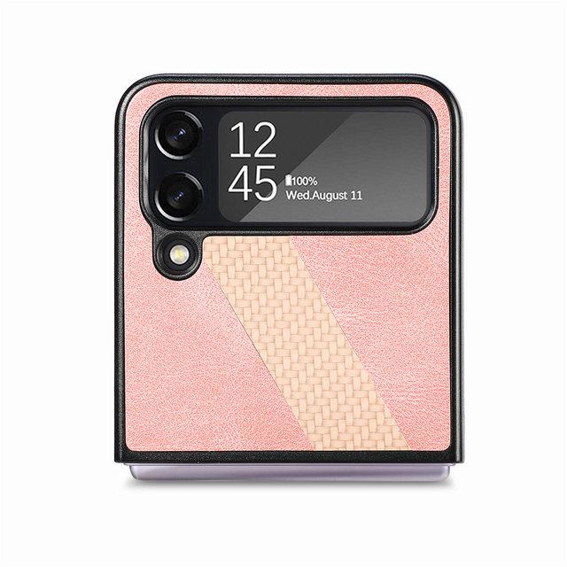 Lightweight Hybrid Color Leather Protective Case For Samsung Galaxy Z Flip4 Flip 4 5g Zflip4 Shockproof Cell Phone Cover