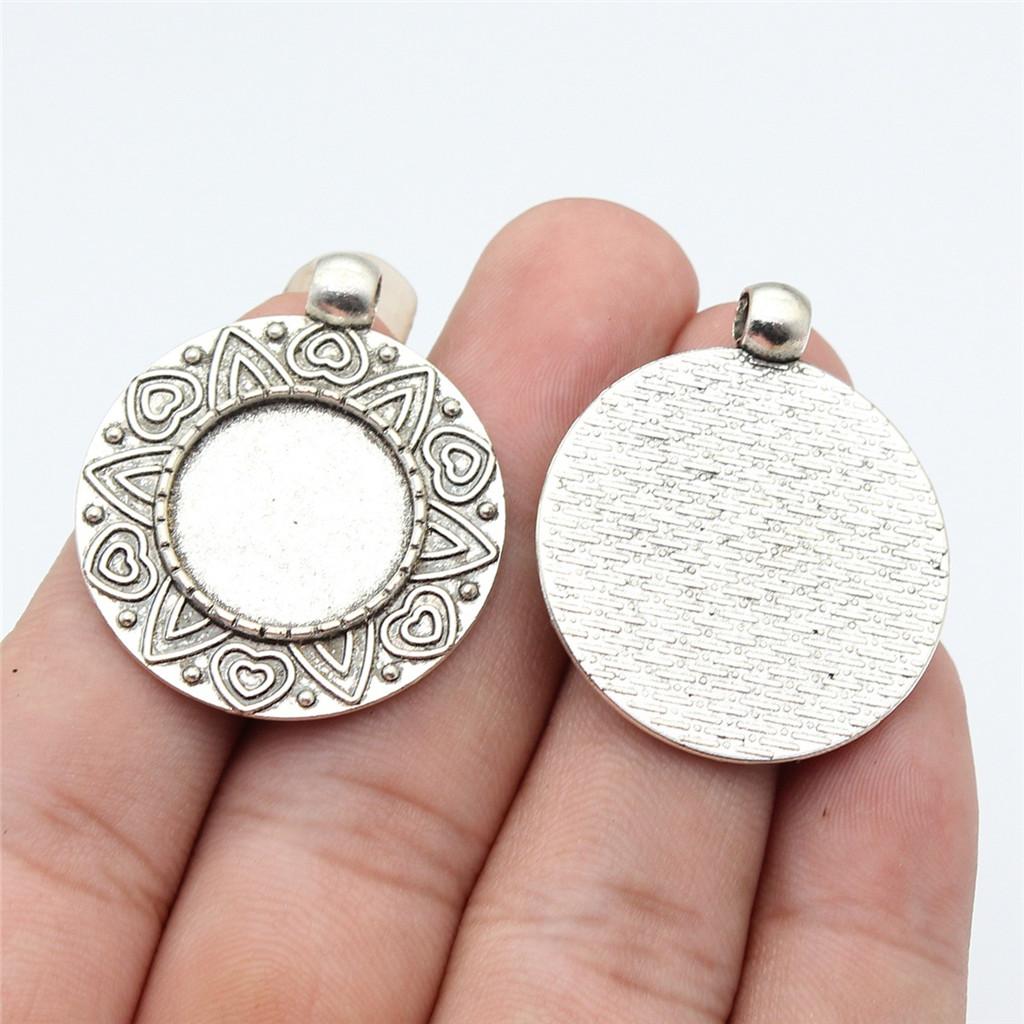 Accessories Parts Fit Round 18Mm Glass Cabochon Base Setting Tray Vintage Jewelry Supplies QA018