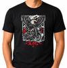 Eagle Motorrad T-Shirt Biker Japanische Kanji Chopper Weißkopfseeadler Grafik-T-Shirt. 1