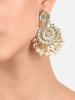 Gold Tone Kundan & Pearls Dangle Earring For Women