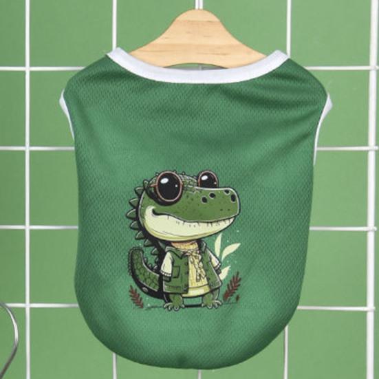 Vestă pentru animale de companie, imprimare cu desene animate, model panda, tricou pentru câini, din poliester, respirabil, haine pentru caini, în aer liber, îmbrăcăminte zilnică