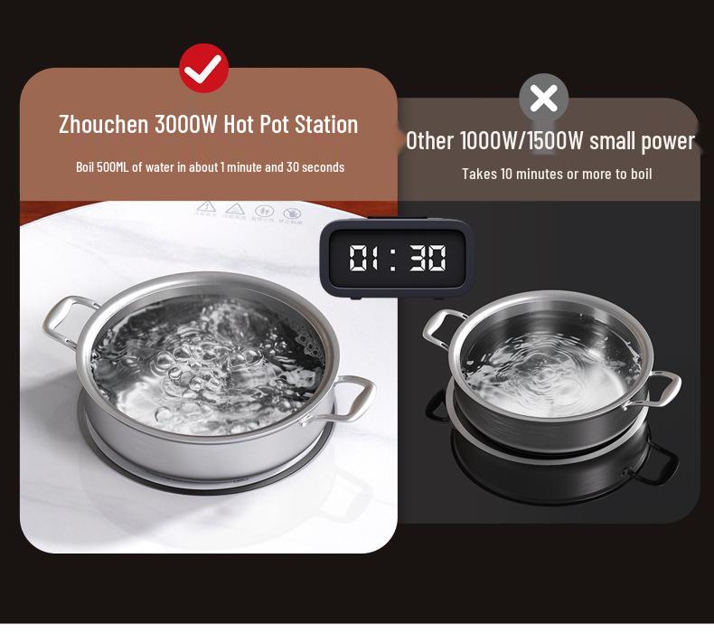 2026 Electric Solid Wood Hot Pot & Dish Warmer Turntable