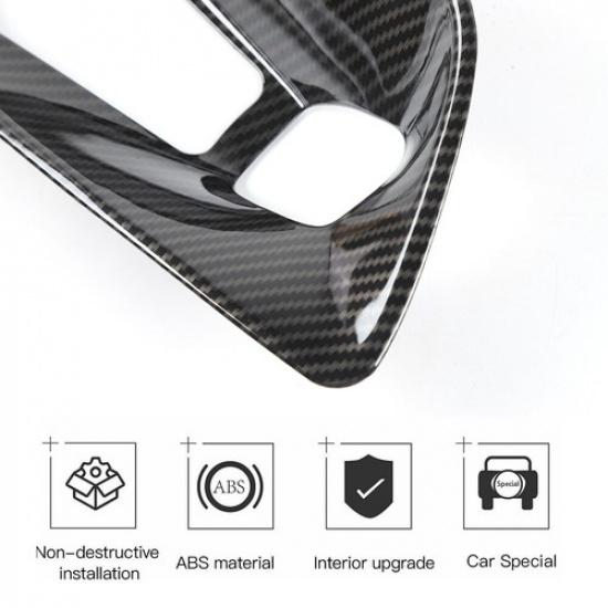 For Jeep Cherokee 19+Carbon Fiber Exterior Front Fog Light Lamp Trim Accessories