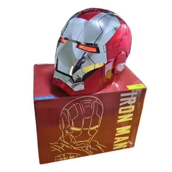 New Iron Man Helmet Black Gold Black Silver Electric Helmet Voice Controlled Voice Machine Helmet Movable Mask Trendy Collection