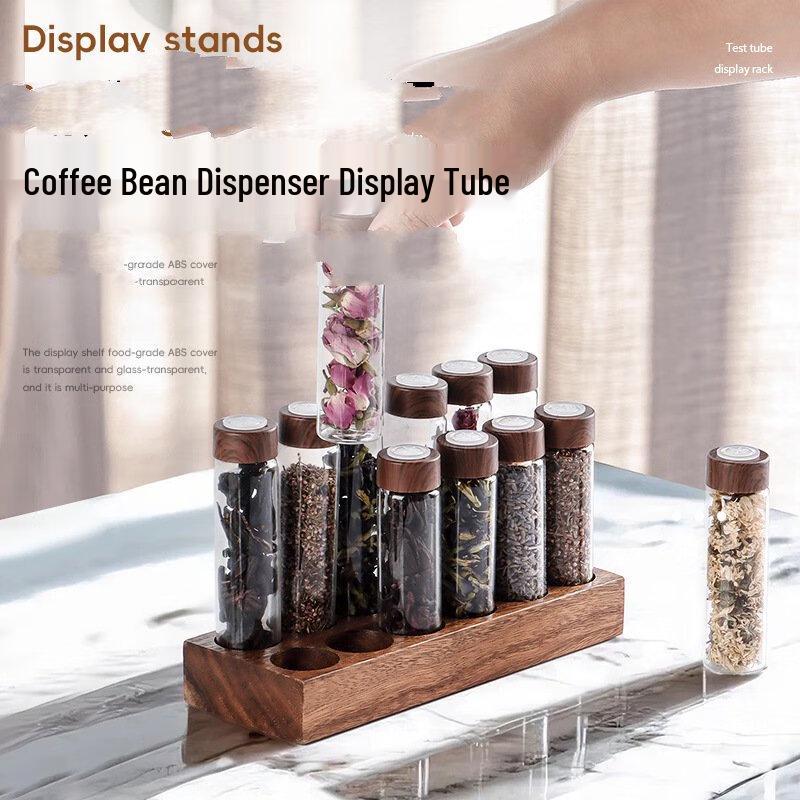 Walnut Wood Glass Portable Sealed Canister with Exhaust Valve