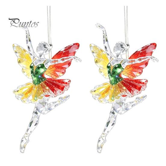 Festive Party Supplies 2Pcs Glitter Ballet Girl Keychain, 2D Acrylic Hanging Pendant for Bag Backpack, Sparkling Ornaments Trees Dancer Car