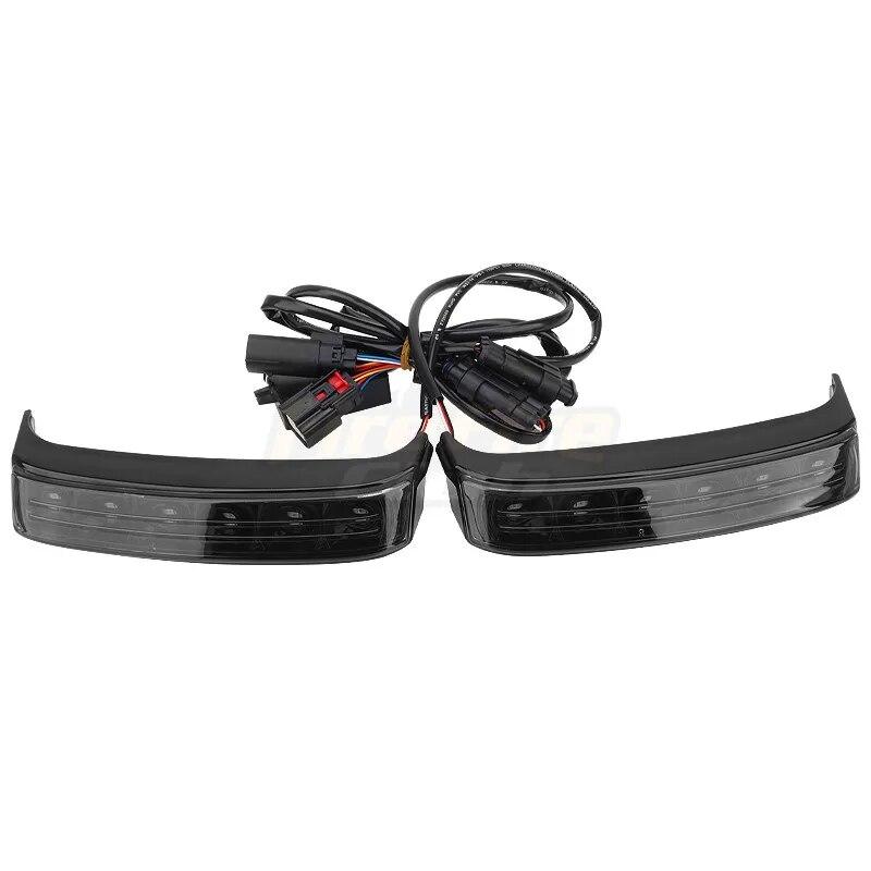 Moto LED Saddlebag Tail Run Brake Turn Signal Lights Lamp Rear Light Motorcycle For Harley Touring Street Glide Limited 14-21
