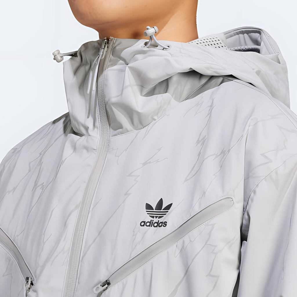 Adidas Vestes Originals Imprimé Montréal Coupe-vent Homme Vestes Gris Pur IS2811