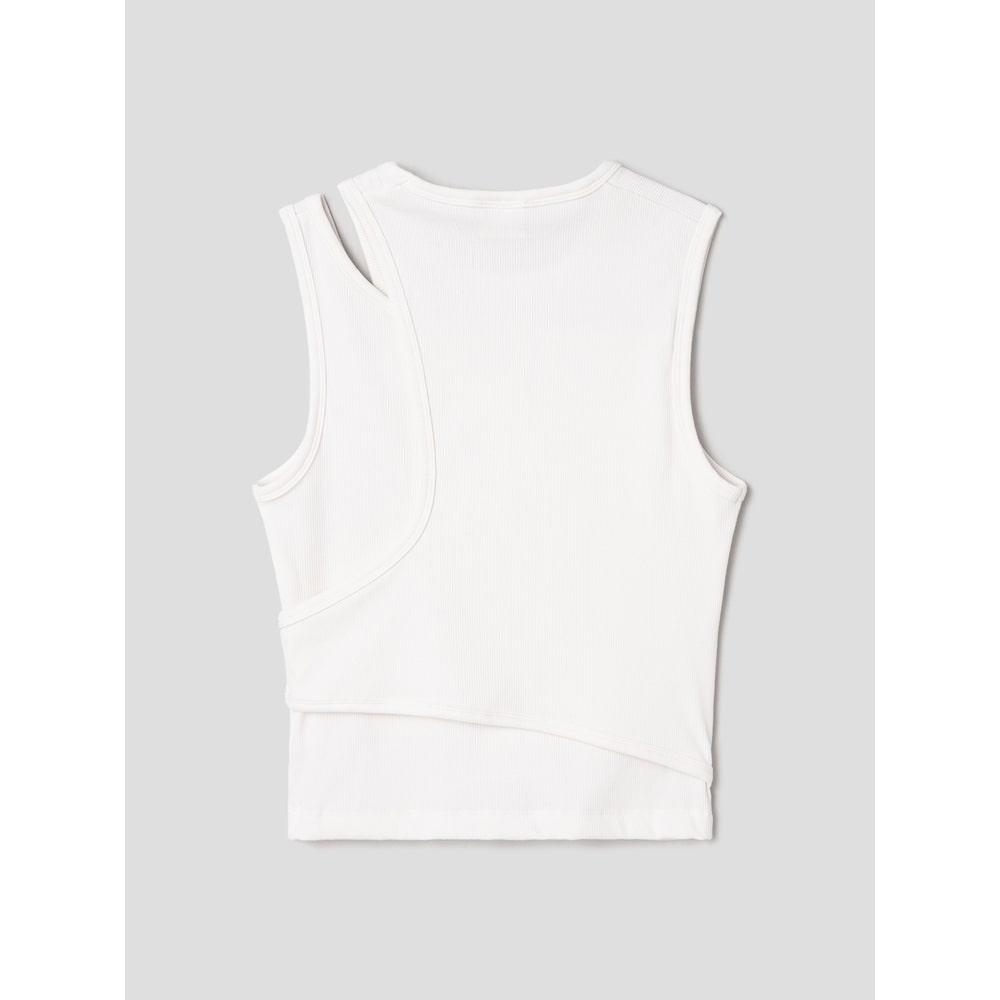 Saendeusaundeu (Women) Double Layer Sleeveless White