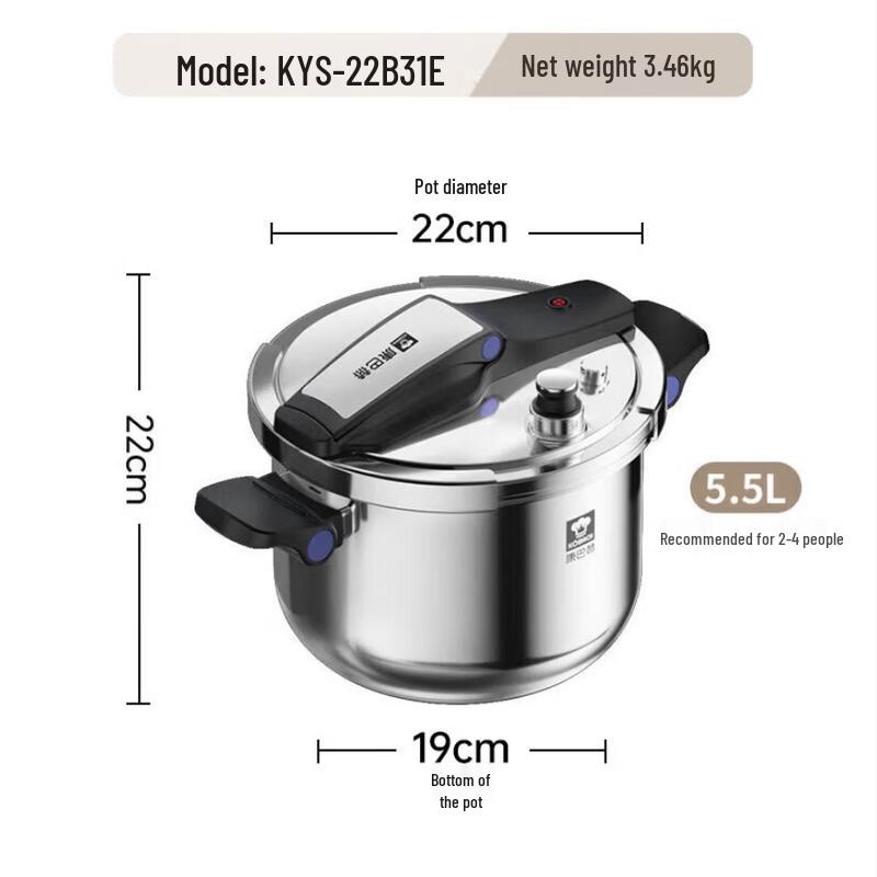 KOBACH 304 Stainless Steel Pressure Cooker