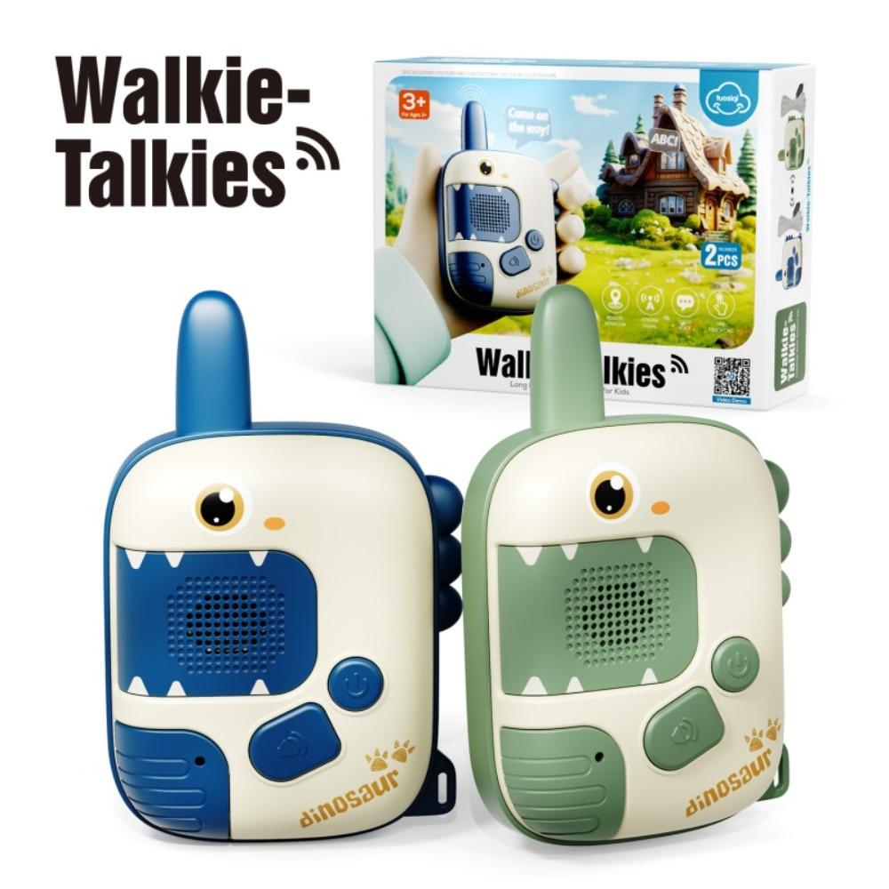 

1 Pair Long Range Cartoon Dinosaur Walkie Talkies Interactive Radio Transmitter Christmas Gift Style B