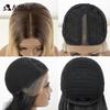 Noble Honey Blonde Synthetic Lace Front Wigs For Women Ombre Brown 24 Inches Straight Lace Wig Highlight Glueless Cosplay Wig