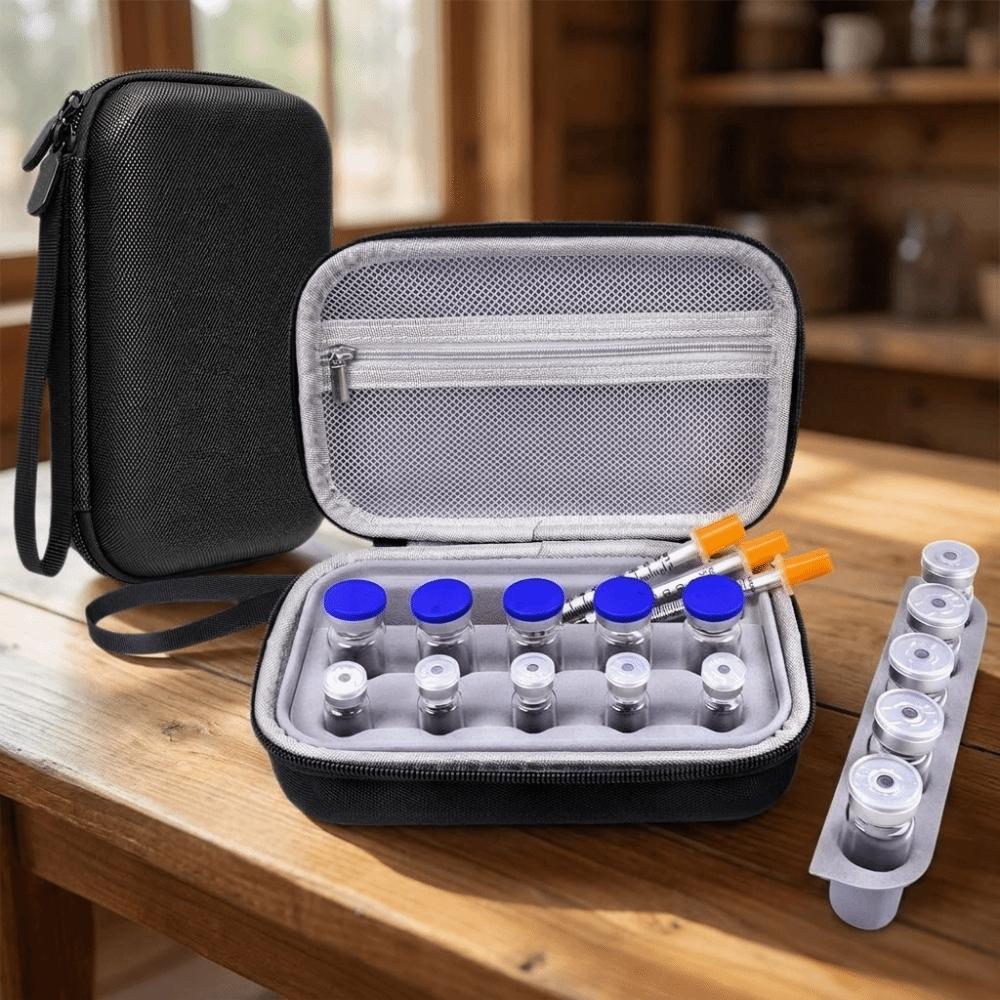 Groove Fixation Pill Storage Box Shockproof Essential Oil Case  Travel Case