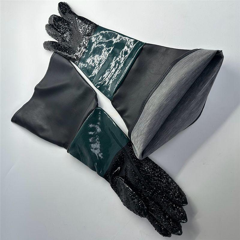 Feb.Blast Rubber Gloves For Sandblasting Sandblaster Sand Blast Cabinet Sandblasting Gloves Sandblaster Replacement Parts 23.6 I