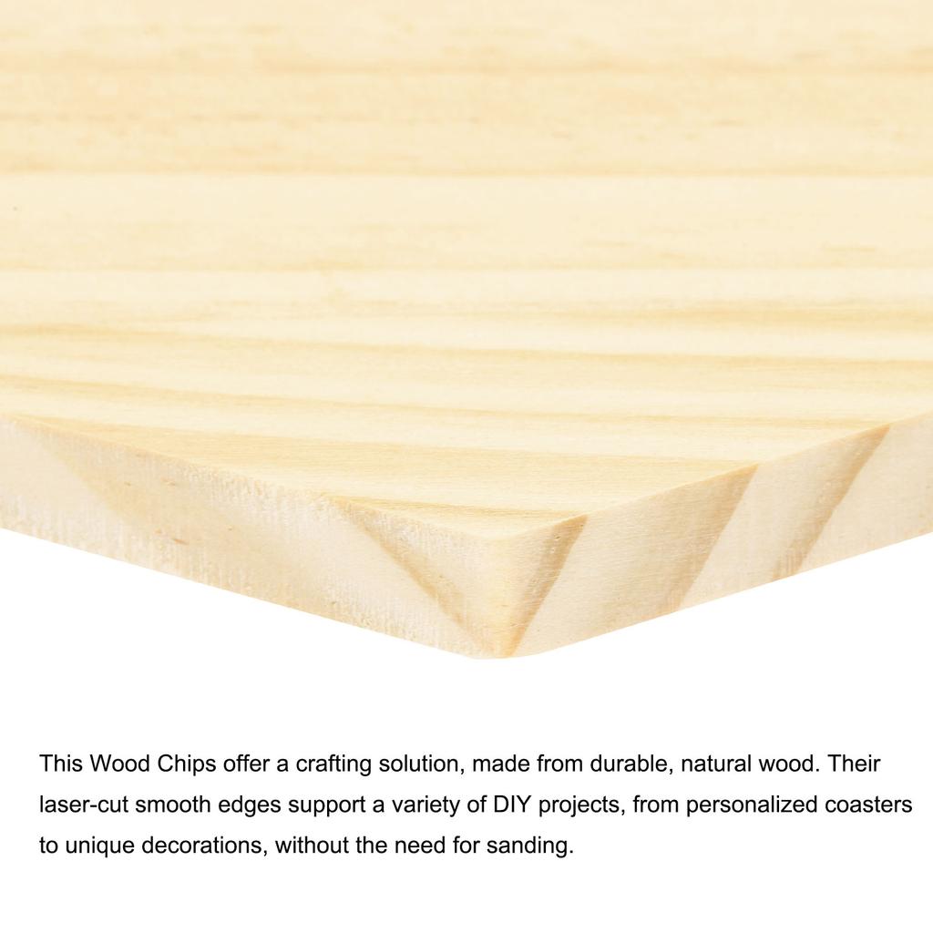 6/12 Set Wood Slices Unfinished Wood Chips Heart Shaped Home Decoration & DIY Crafts: Blank Wood Chips with Non-slip Mat