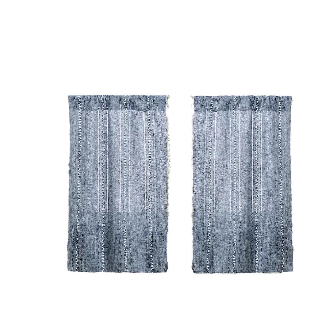 Short Curtain American Country Half Curtain Pull Curtain Bay Window Kitchen Blackout Small Curtain Coffee Curtain
