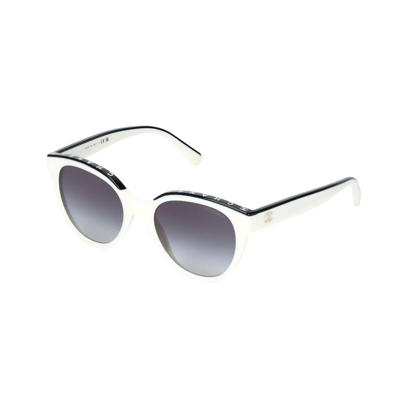 

CHANEL [Available prescriptions] temple logo butterfly sunglasses women s white білий