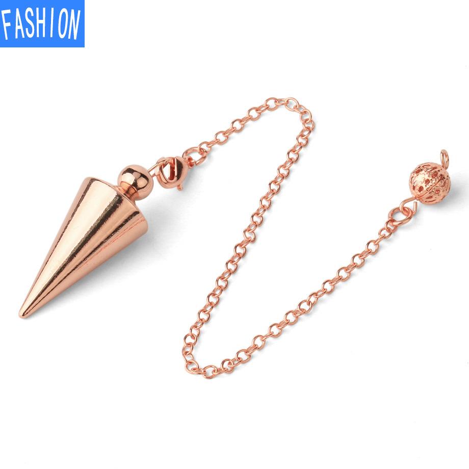 Pendul flexibil Transfrontalier Pandantiv conic Colier detașabil din bronz placat cu metal