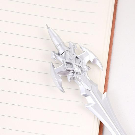 2Pcs Ancient Swords Shape Gel Pen with Black Ink Martial Arts