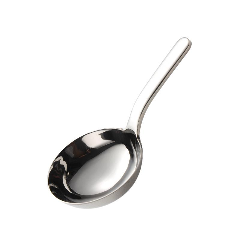 304 Stainless Steel Heavy Industry Model Big Round Spoon Dry Goods Soybean Rice Spoon Short Handle Korean Household Housewarming