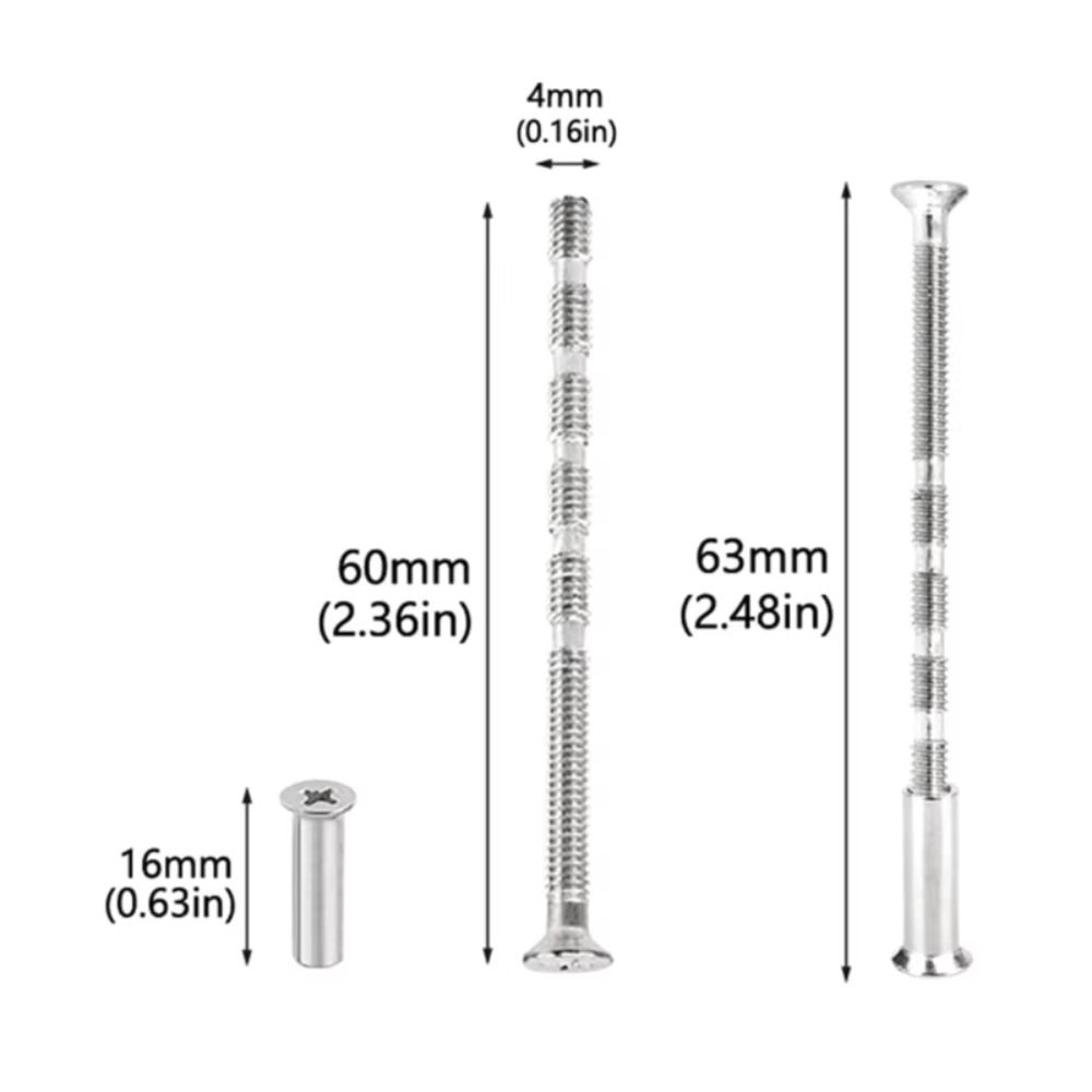 50 Pcs/set M4 X 60mm Anti-Theft Screws Cross-split Door Handle Bolt Door Handle Screws Set  Drawer