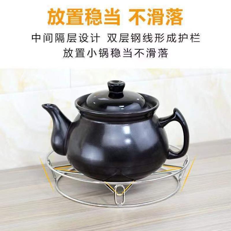 Heavy Duty Stainless Steel Pot Stand Kitchen Organizer Heatproof Rack for Pots Pans and Steamers Durable Cooking Shelf