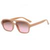 Vintage Casual Double Beam Square Candy Color Women's Fashion Sunglasses Summer Vacation Beach Accessories