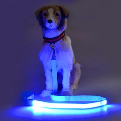 4Pcs LED Dog Leash Rechargeable Waterproof Nylon with Padded Handle for Night Safety Walking Glow In Dark for Pets