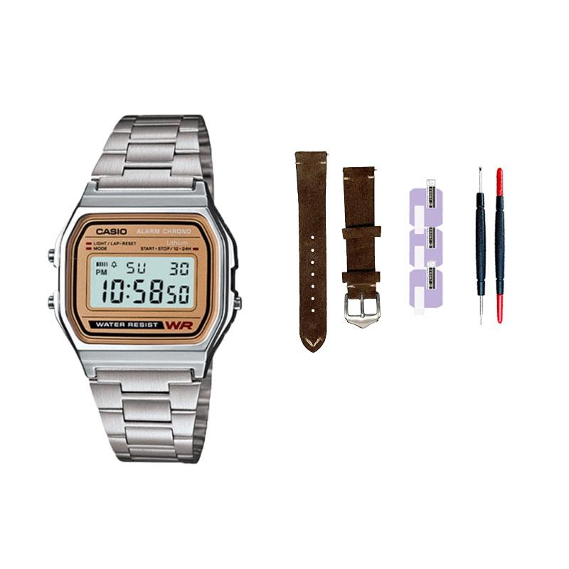 CASIO Men VINTAGE Series Silver Watch A158WEA-9 A158WEA-9
