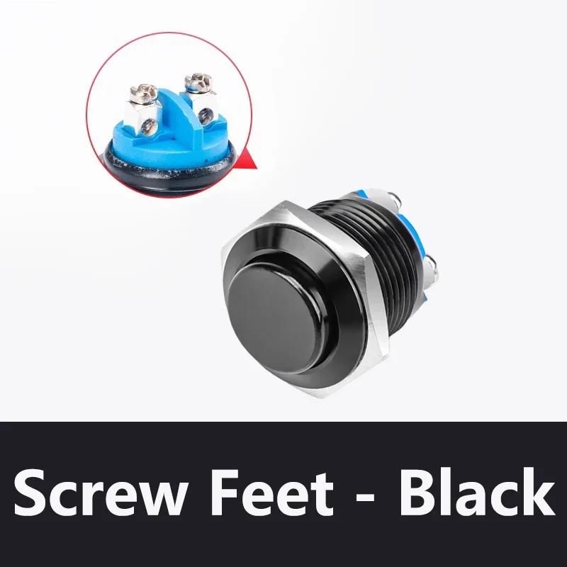 2/5/10 Stück Wasserdicht IP67 16mm Runder Metallschalter Selbstrückstellend EIN-AUS Momentaner Drucktastenschalter