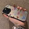 Trendy Colorful Leopard Heart Phone Case for iPhone 17 Air 16 15 14 11 Pro 13 12  8 7 Matte Laser Bumper Shockproof Coque Cover