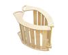 Montessori Wooden Rocker With Cushion For Children, Solid Varnished Polish