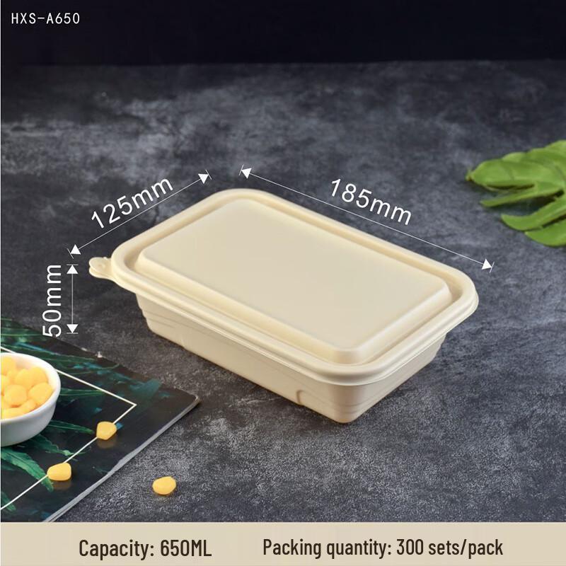 Rectangular Corn Starch Disposable Takeout Containers