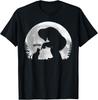 Divertente T-Shirt Bigfoot Sasquatch Gatto Boop Naso Mano Luna Piena