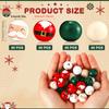 Random size quantity Christmas wooden beads Christmas wooden beads Christmas round beads Winter pine round beads natural wood
