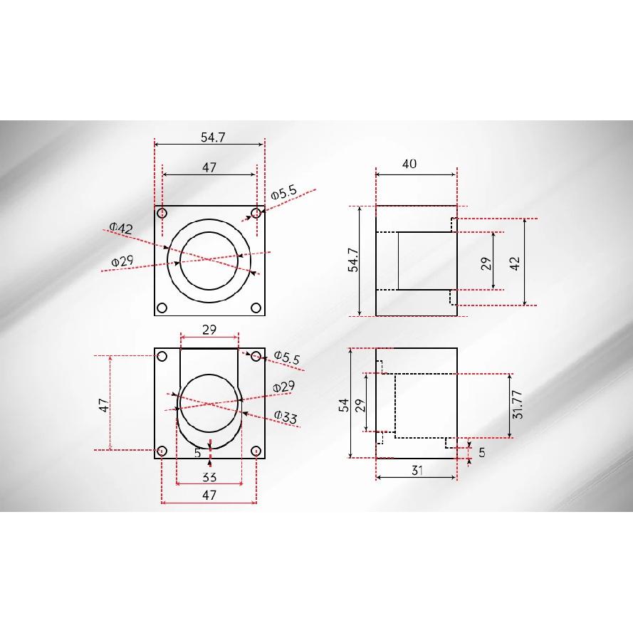 Aluminium Nema23 Schrittmotor Montagehalterung Halterungsbasis Stützplatte Halter Klemme CNC Zubehör