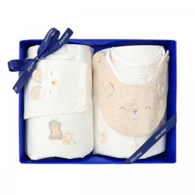 Organic Sprout Bear Romper With Bib +newborn Suit A1a10122 A1110614