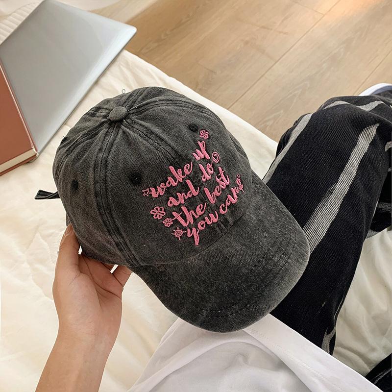 

Женская летняя бейсболка в корейском стиле, универсальная, подчеркивающая маленький овал лица, розовая, японская, с большим козырьком, бейсболка от модного бренда, мужская adjustable