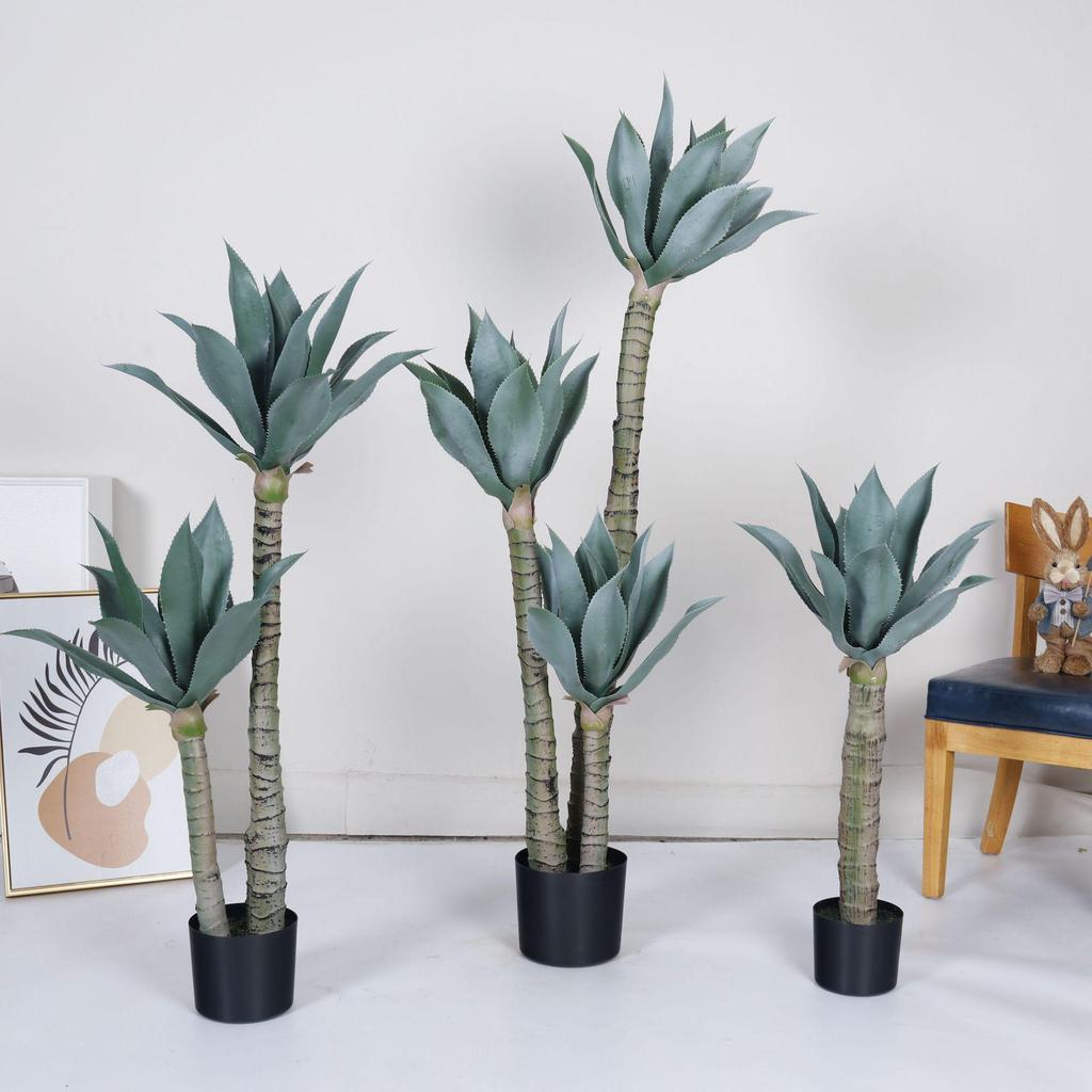 Luxurious Faux Orchid Agave Plant for Indoor Floor Decoration